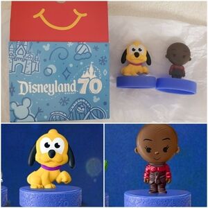 NEW - Disneyland 70th McDonald’s Happy Meal Toys - Pluto and Okoye NIB 13